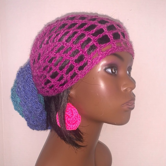 - Crochet Mesh Head Wraps Or Scarf For Women  Headwraps    Headwear Multicolor - Picture 1 of 7